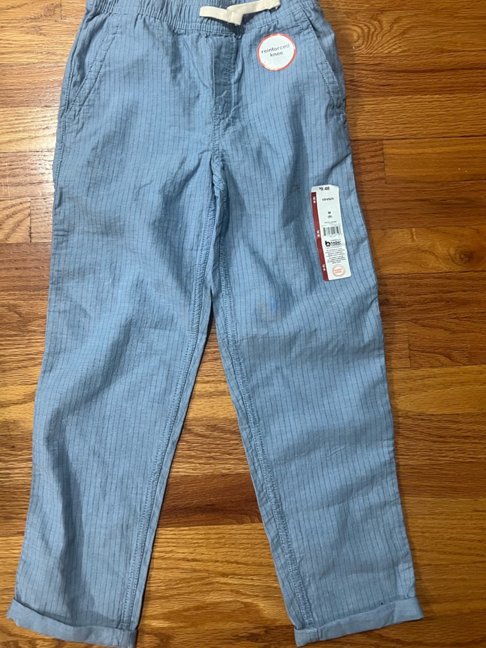 Kids Light Blue Corduroy Pull-On Pants